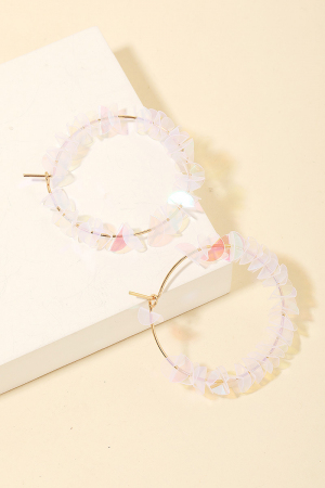 Layered Sequin Hoop Earrings