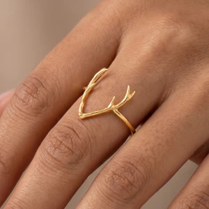 Deer Antler Band Ring
