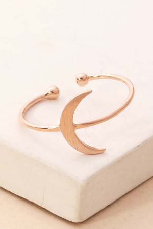 Gold Dipped Delicate Moon Crescent Ring