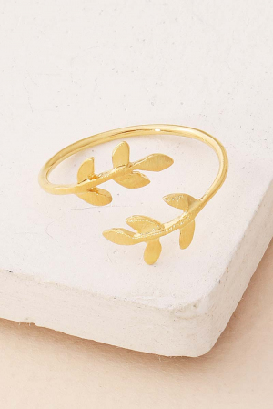Delicate Leaf Wrap Ring