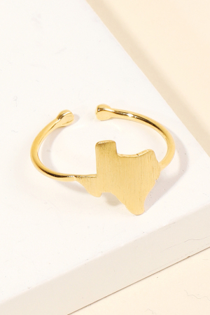 Gold Dipped Texas State Ring