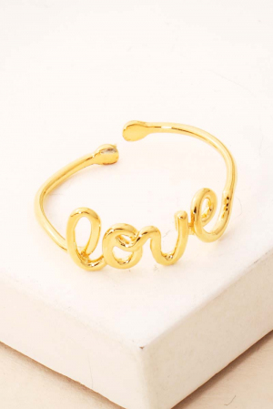 Gold Dipped Handwritten Love Ring