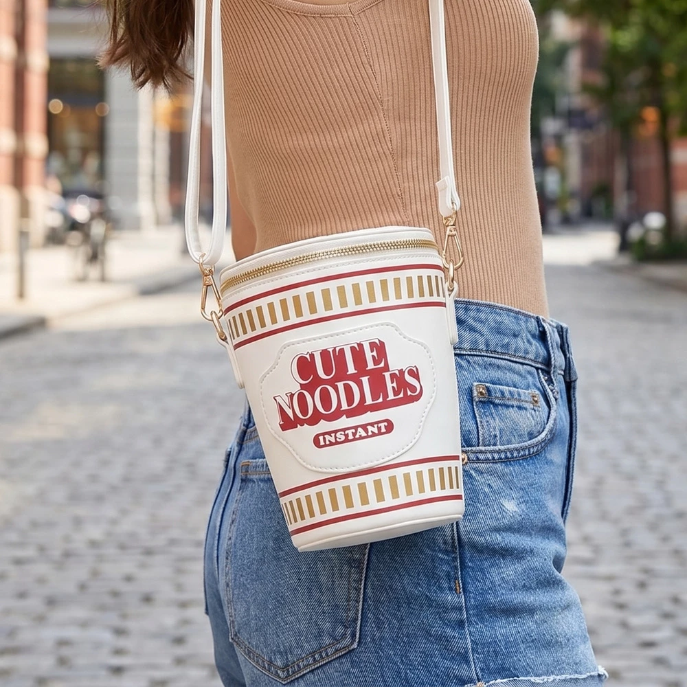 Novelty Noodles Cylinder Crossbody Bag