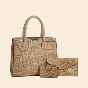 Alligator Croc 3 In 1 Hand Bag Set