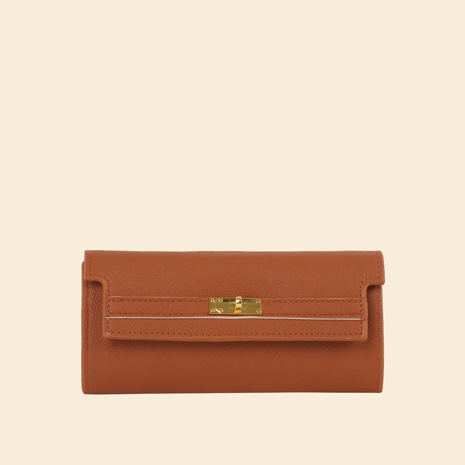 Simple Turn Lock Rectangle Envelope Clutch Bag