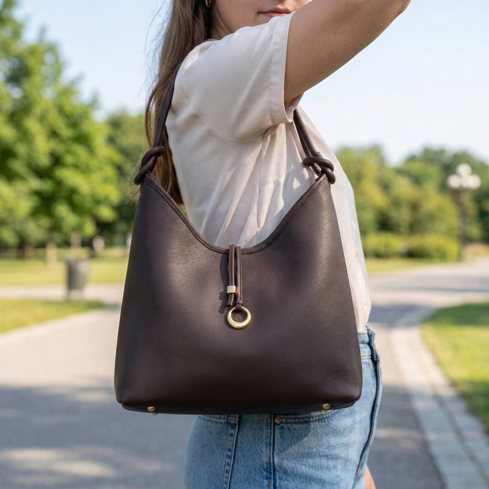 Faux Suede 2 In 1 Shoulder Bag