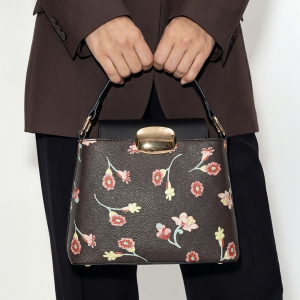 Printed Top Handle Satchel Hand Bag
