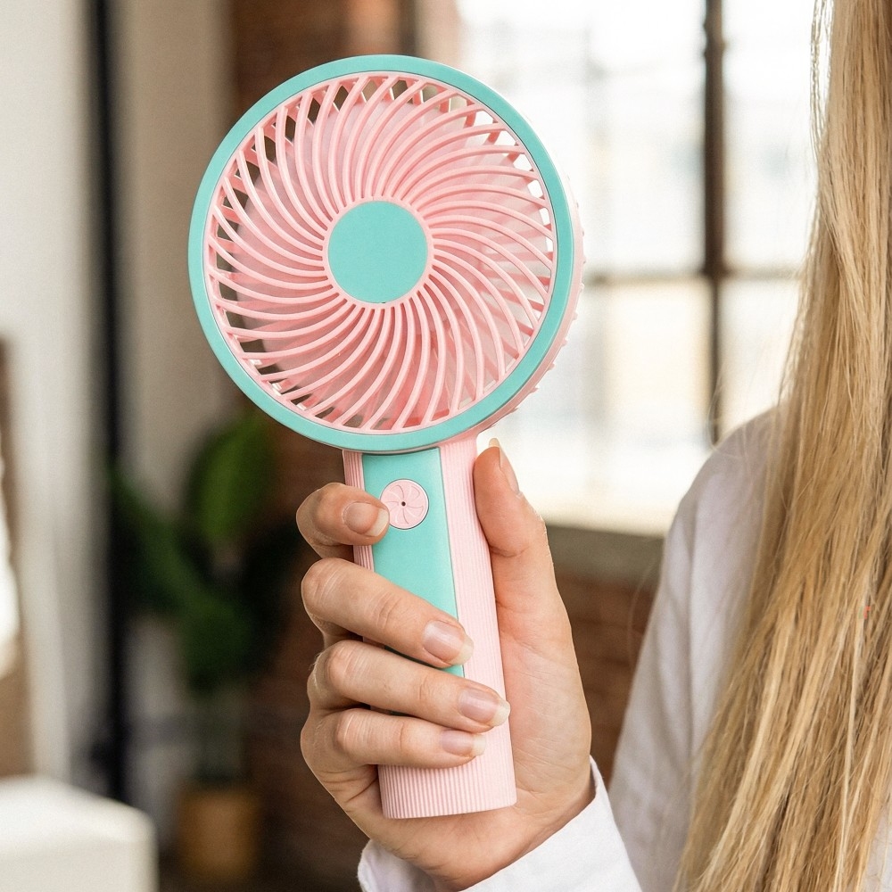 Round Standing Portable Rechargeable Fan