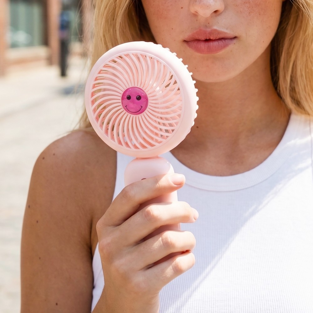 Happy Face Rechargeable Handheld Fan