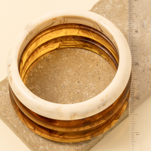 3 Piece Resin Bangle Bracelet Set