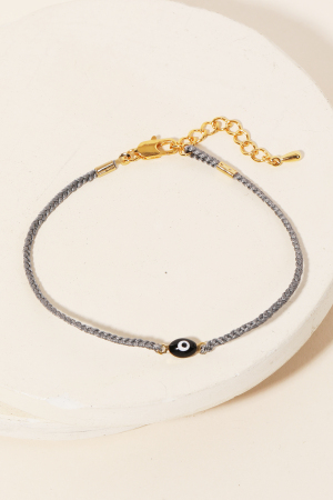 Dainty Evil Eye Cord Bracelet
