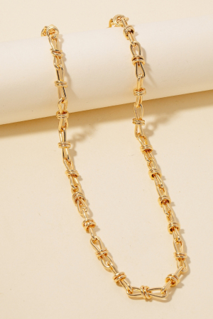 Knot Cable Chain Link Necklace