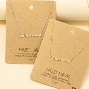 Vancouver Handwritten Pendant Necklace