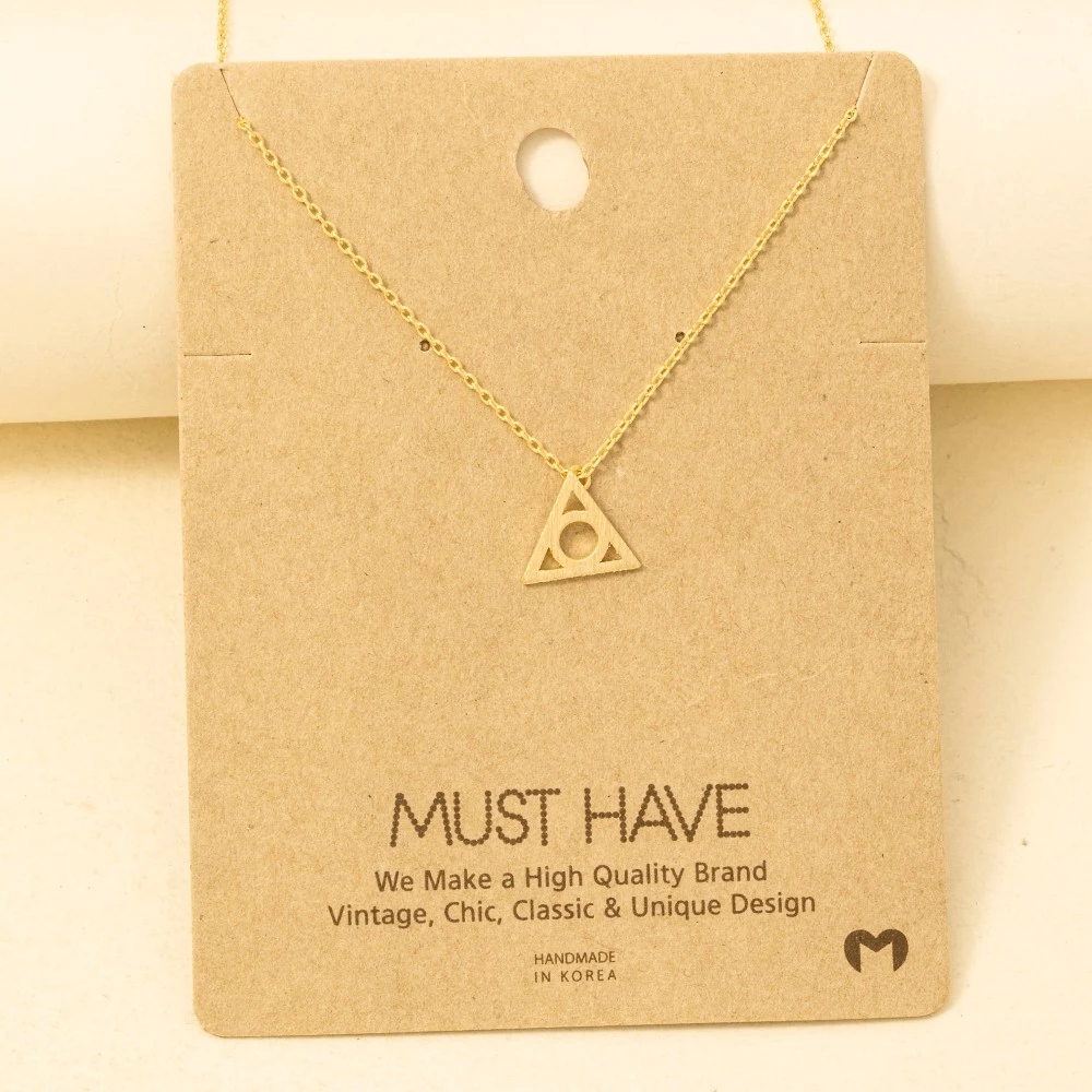 Circle Triangle Pendant Necklace