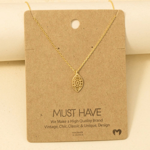 Evil Eye Cut Out Pendant Necklace