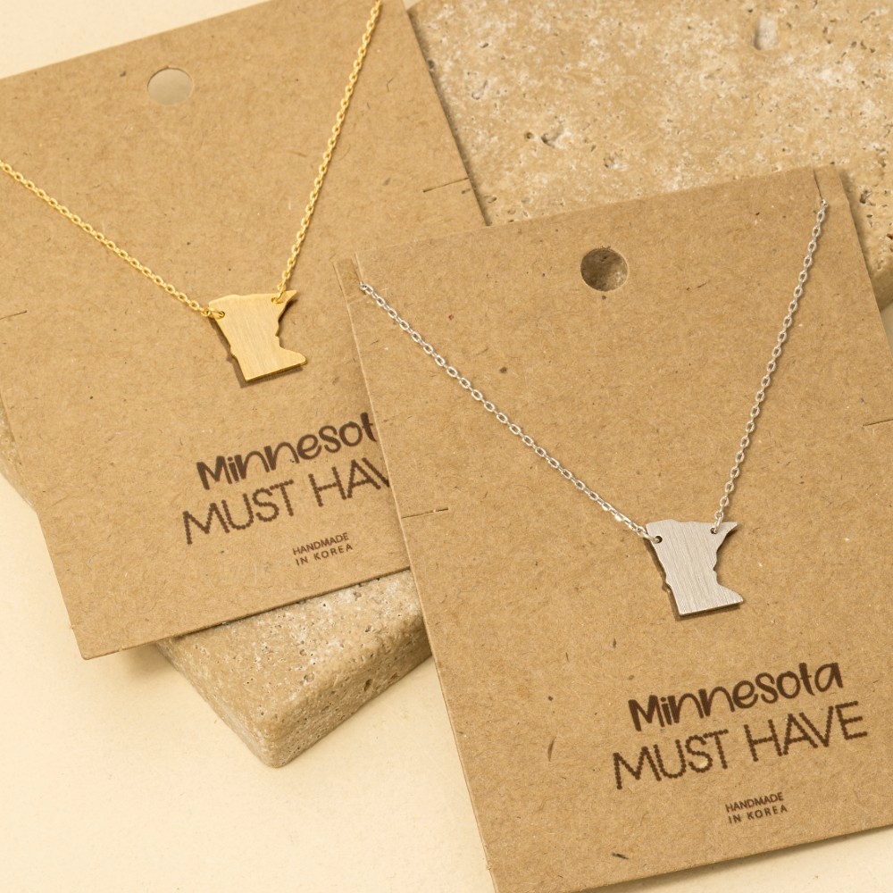Minnesota State Pendant Necklace