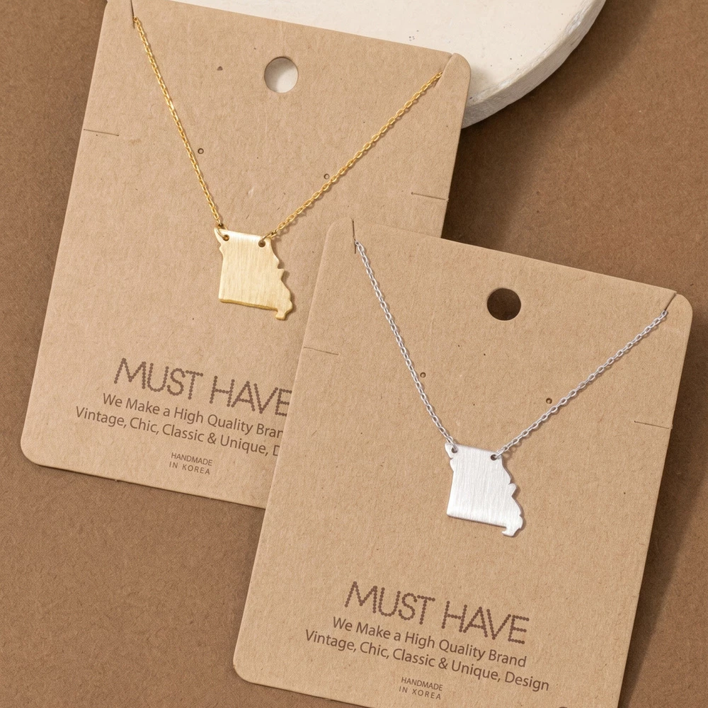 Missouri State Map Pendant Necklace