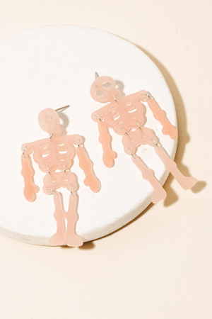 Resin Skeleton Halloween Earrings