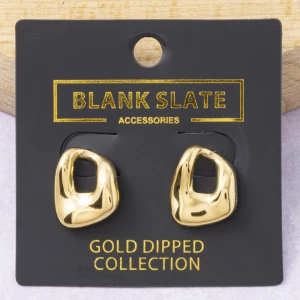Gold Dipped Chunky Open Link Earrings