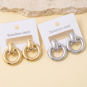 Stainless Steel Classic Door Knocker Earrings