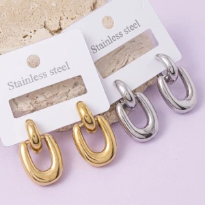 Stainless Steel Door Knocker Earrings