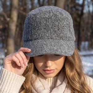 Textured Boucle Wool Baseball Cap