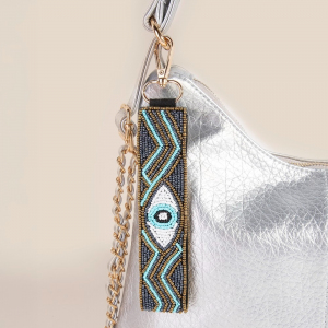 Boho Evil Eye Beaded Keychain