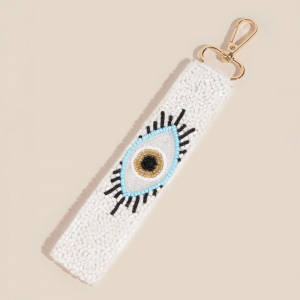 Intricate Beaded Evil Eye Keychain