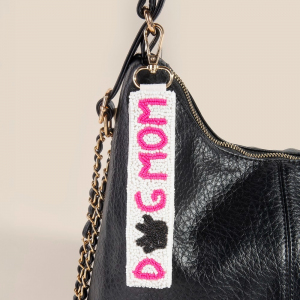 Dog Mom Beaded Keychain