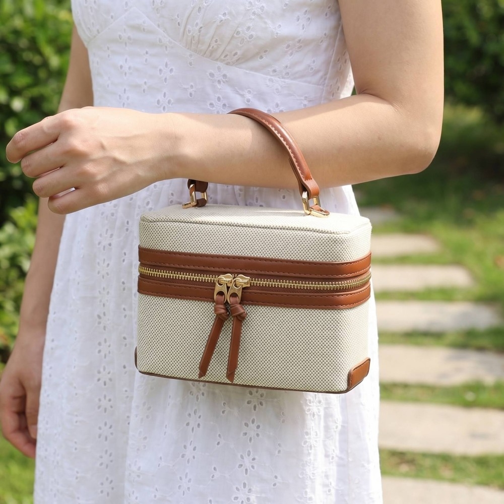 Canvas Boxy Crossbody Bag