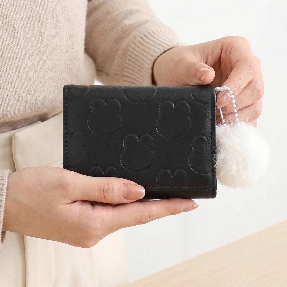 Embossed Bunny Tri Fold Wallet