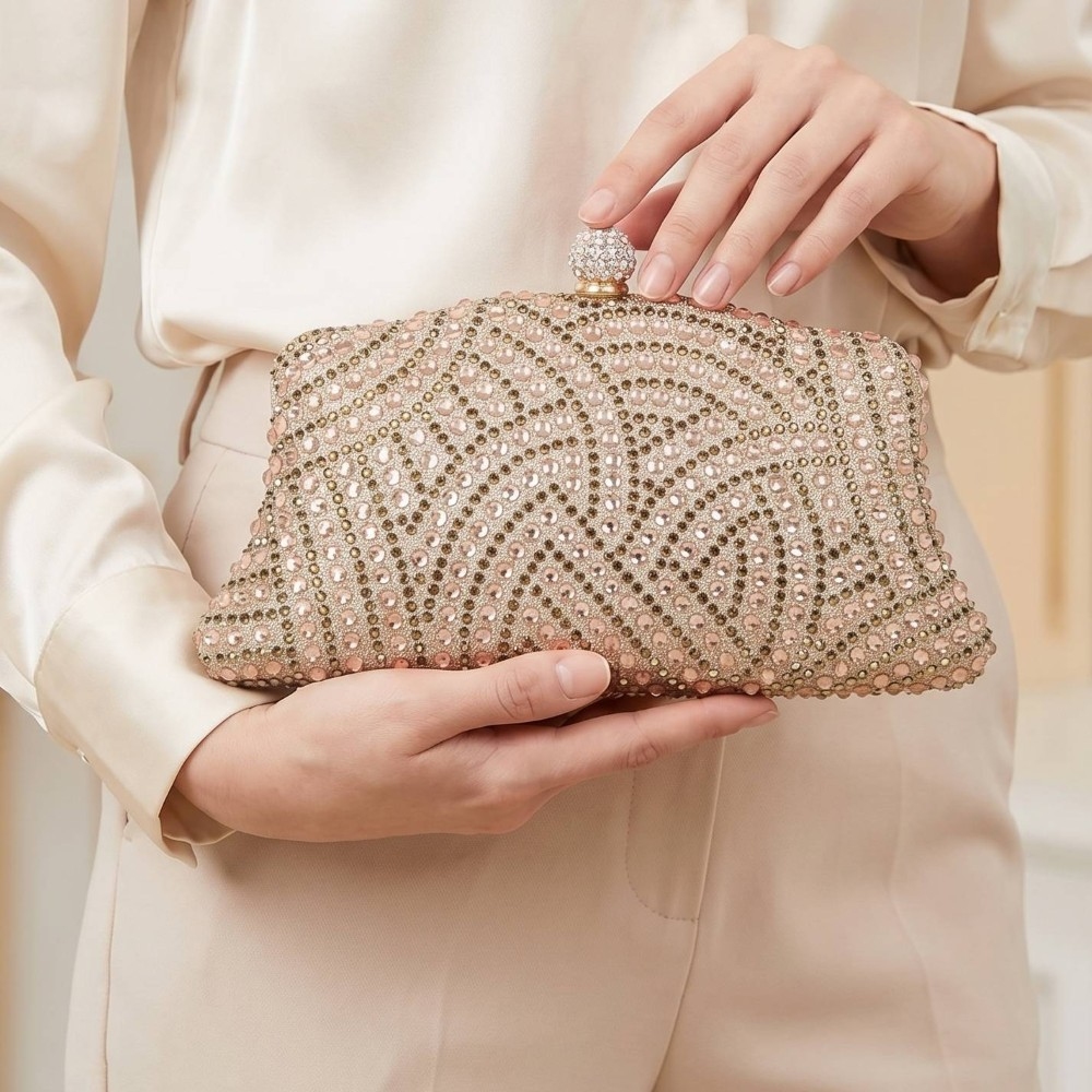 Rhinestone Embellishment Evening Clutch Bag