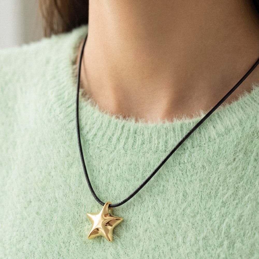 Star Pendant Cord Necklace