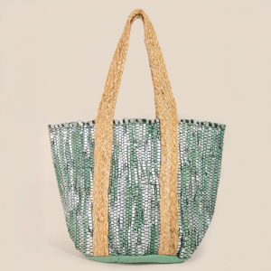 Vibrant Stripes Woven Tote Bag