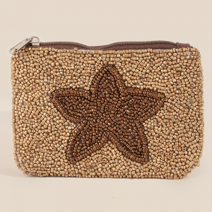 Seed Beaded Star Coin Purse