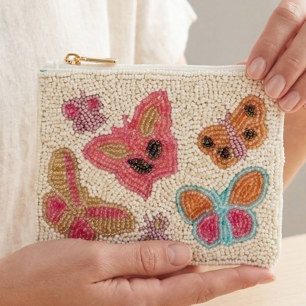 Assorted Butterfly Beaded Coin Purse
