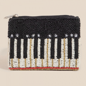 Seed Beaded Piano Keys Coin Purse