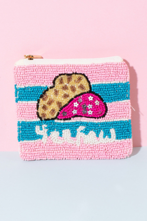 Yee Haw Beaded Coin Purse