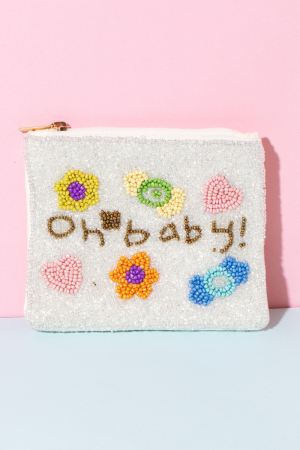 Oh Baby Beaded Coin Purse