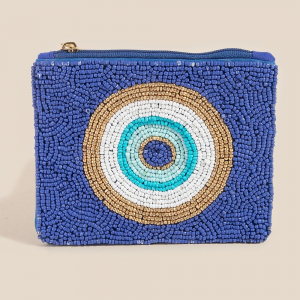Vibrant Seed Beaded Circle Coin Purse