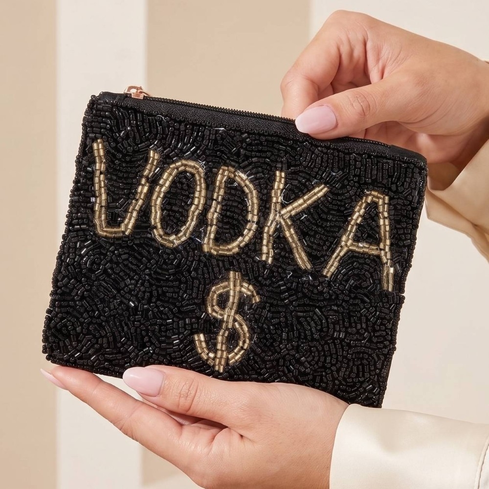 Vodka Money Seed Beaded Coin Purse