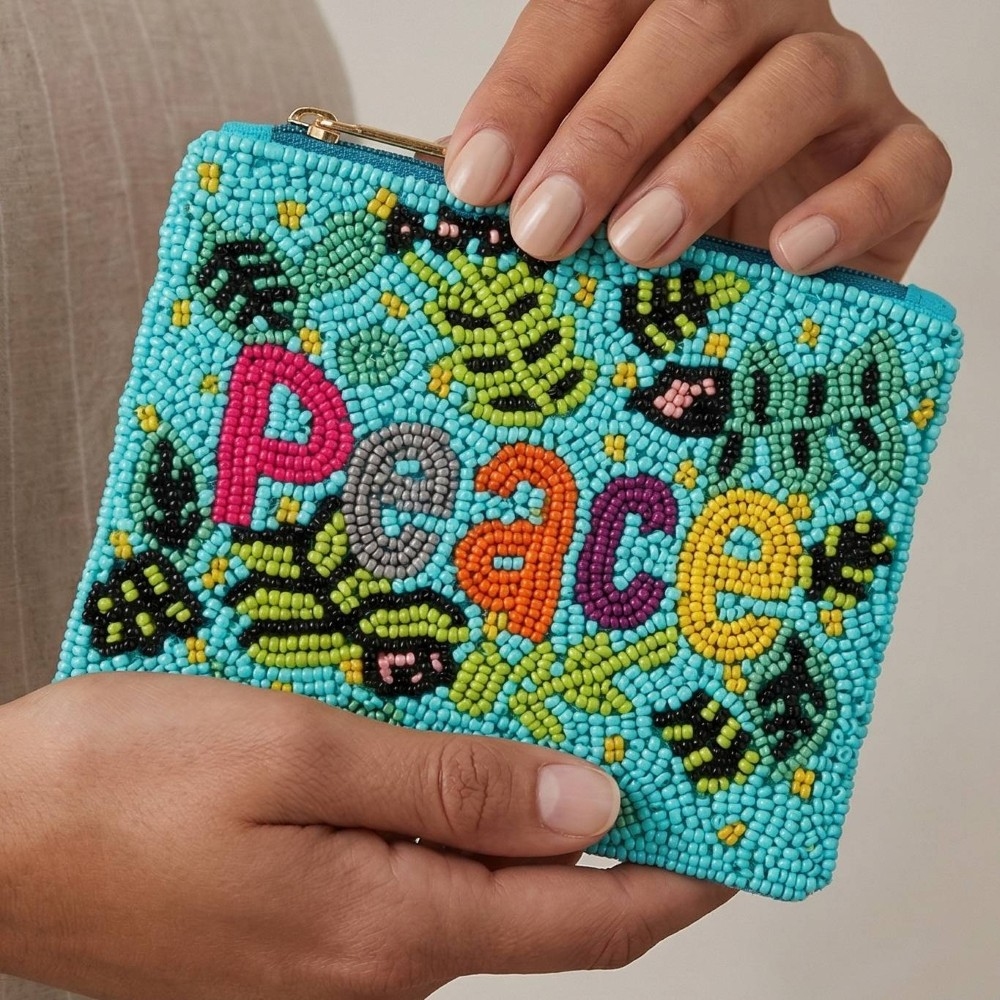 Peace Print Coin Purse