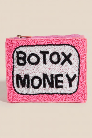 Seed Beaded Botox Money Coin Purse