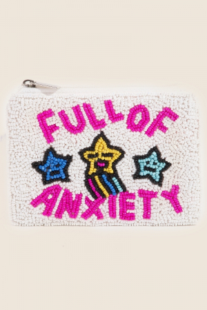 Full Of Anxiety Stars Seed Beaded Coin Purse