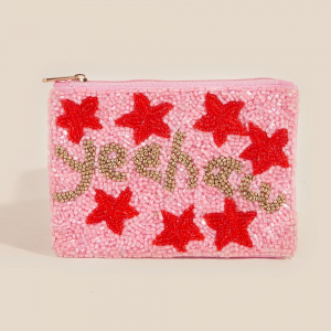Yeehaw Stars Seed Beaded Coin Purse