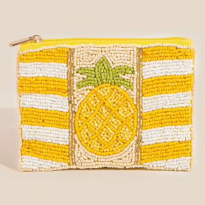 Seed Beaded Pineapple Coin Purse