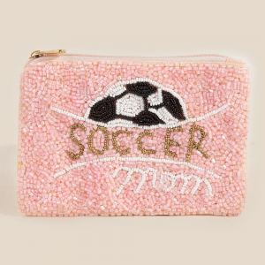 Seed Beaded Soccer Mom Coin Purse