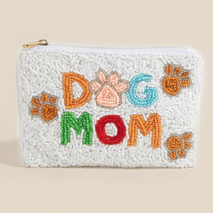 Dog Moms And Paw Prints Seed Beaded Coin Purse