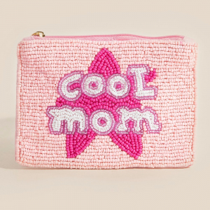 Cool Mom Star Seed Beaded Coin Purse