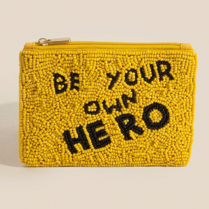 Be Your Own Hero Seed Beaded Coin Purse